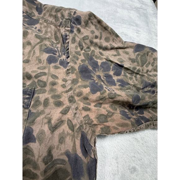 Tommy Hilfiger XL Shirt Men's 00s Floral Camo Button Up Hawaii Y2K Vintage - Picture 7 of 11